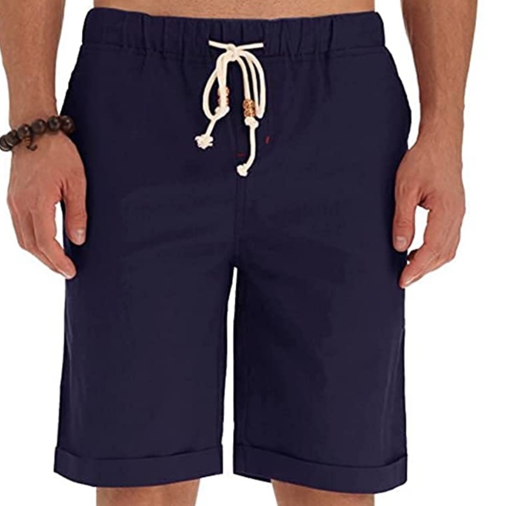 BRAND NEW MENS NAVY LINEN SHORTS NWT - Picture 4 of 4